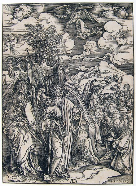 D&uuml;rer Albrecht - I quattro angeli trattengono i venti  (dalla serie: l' Apocalisse)
